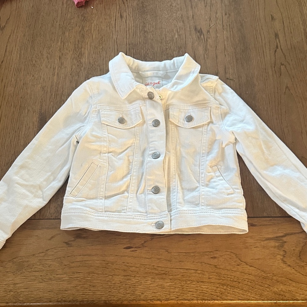 Girls 5T white denim jacket Stylish White Kids Jacket